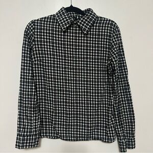 REFORMATION Flannel Gingham Collar Shirt Women's XS